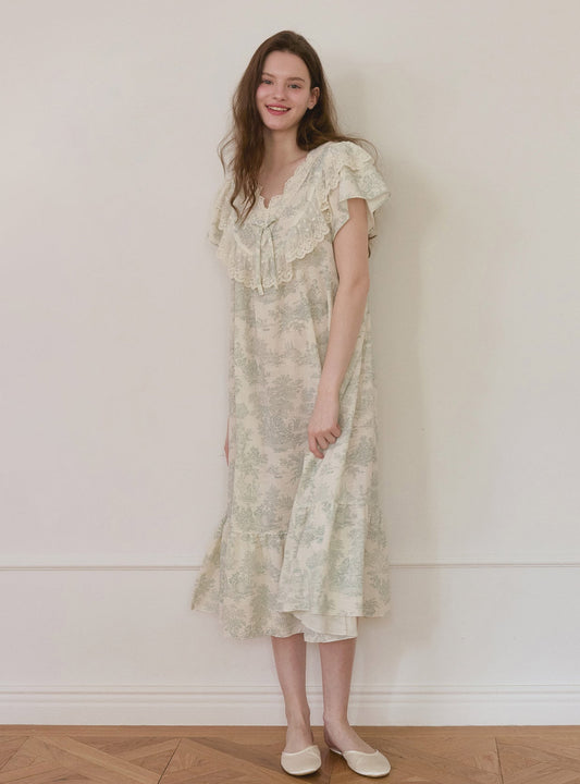 Elise Rayon - Cotton V - Neck Nightdress – 2 Colors - premium Korean sleepwear by LUNALUZ