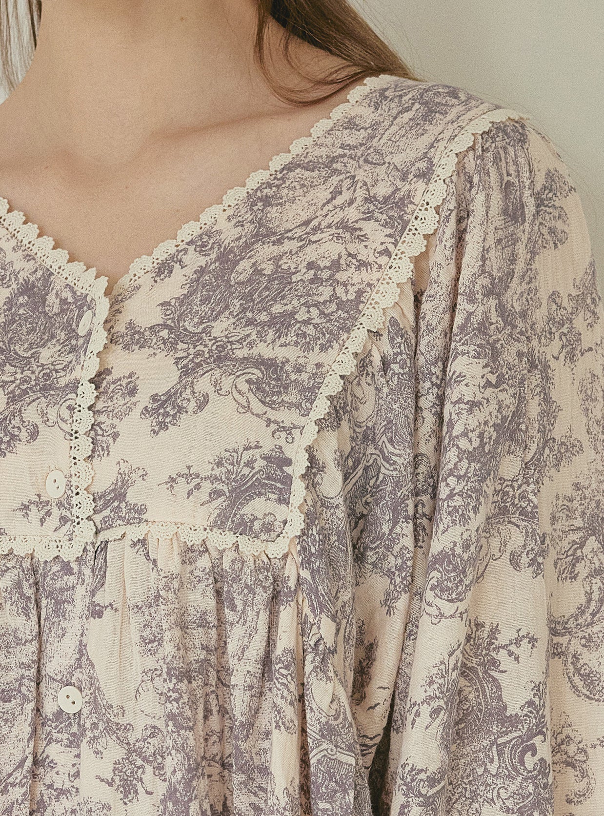 Amor Double - Gauze Cotton Nightdress – 2 Colors - premium Korean sleepwear by LUNALUZ