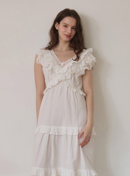 Bellini Rayon Blend Sleeveless Nightdress - premium Korean sleepwear by LUNALUZ