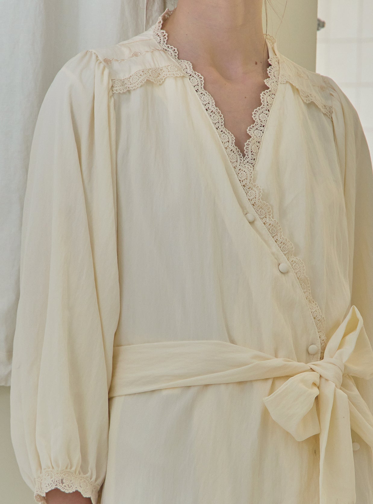 Caché Washed Shirt Robe Dress - premium Korean sleepwear by LUNALUZ