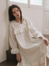 Clieng Airy Cotton - Blend Round - Neck Nightdress - premium Korean sleepwear by LUNALUZ