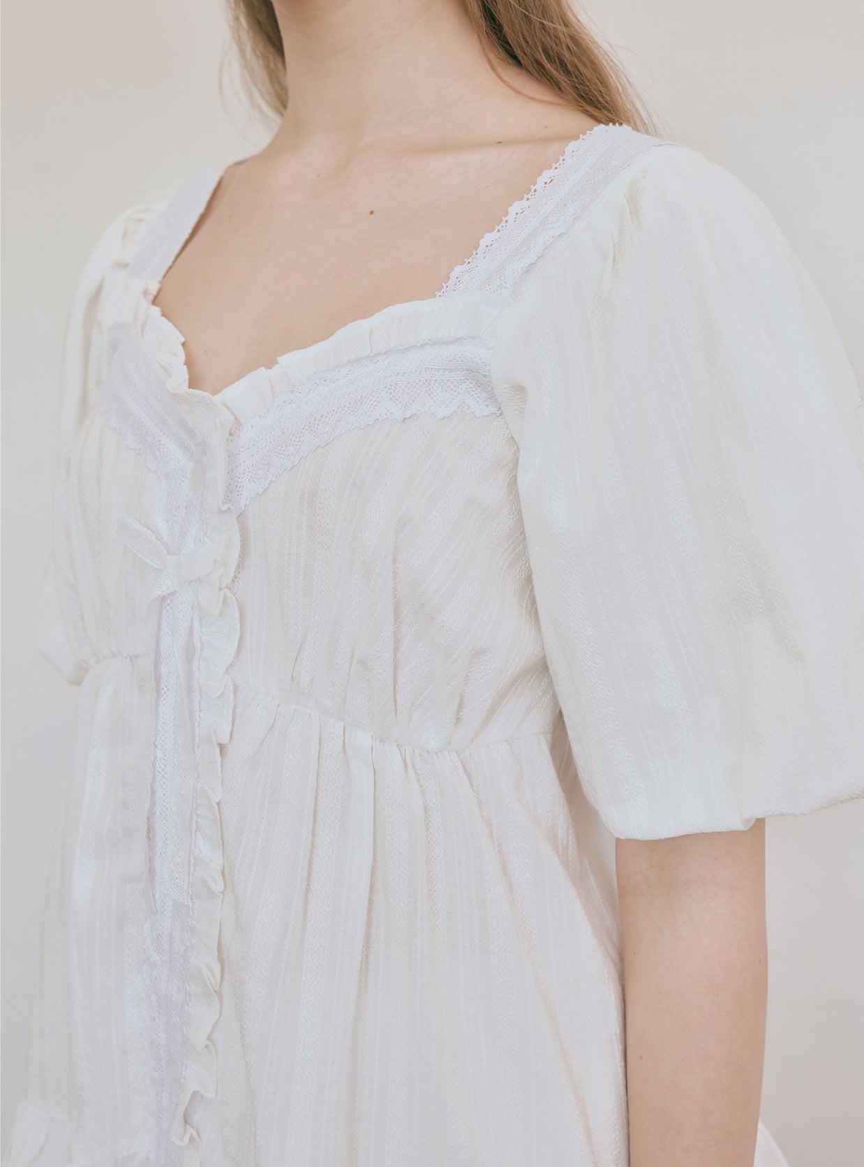 Cozet Cotton Square - Neck Short - Sleeve Pajama Set - premium Korean sleepwear by LUNALUZ