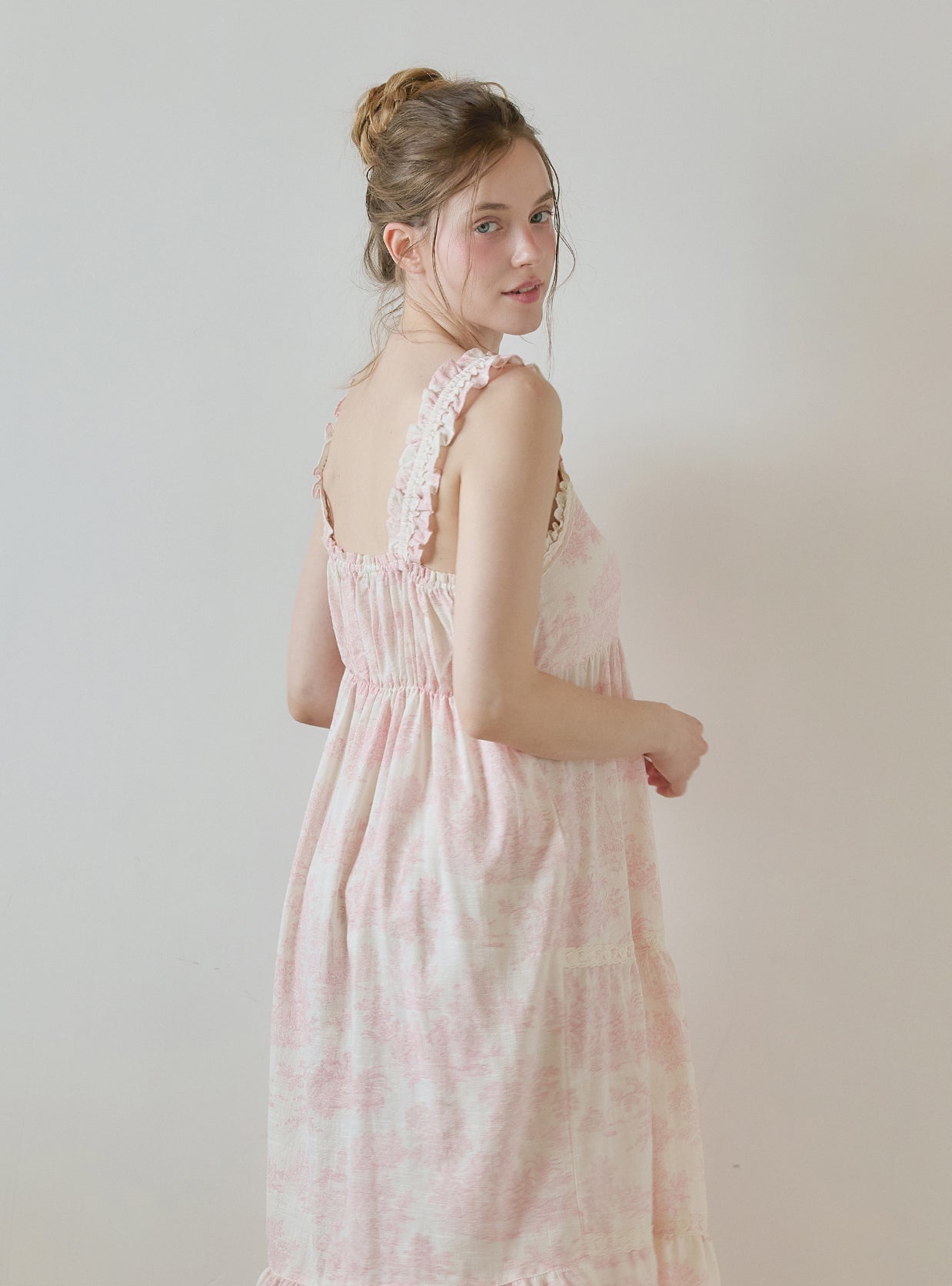 Elise Rayon - Cotton Sleeveless Bra - Cup Dress Pajama (2 Colors) - premium Korean sleepwear by LUNALUZ