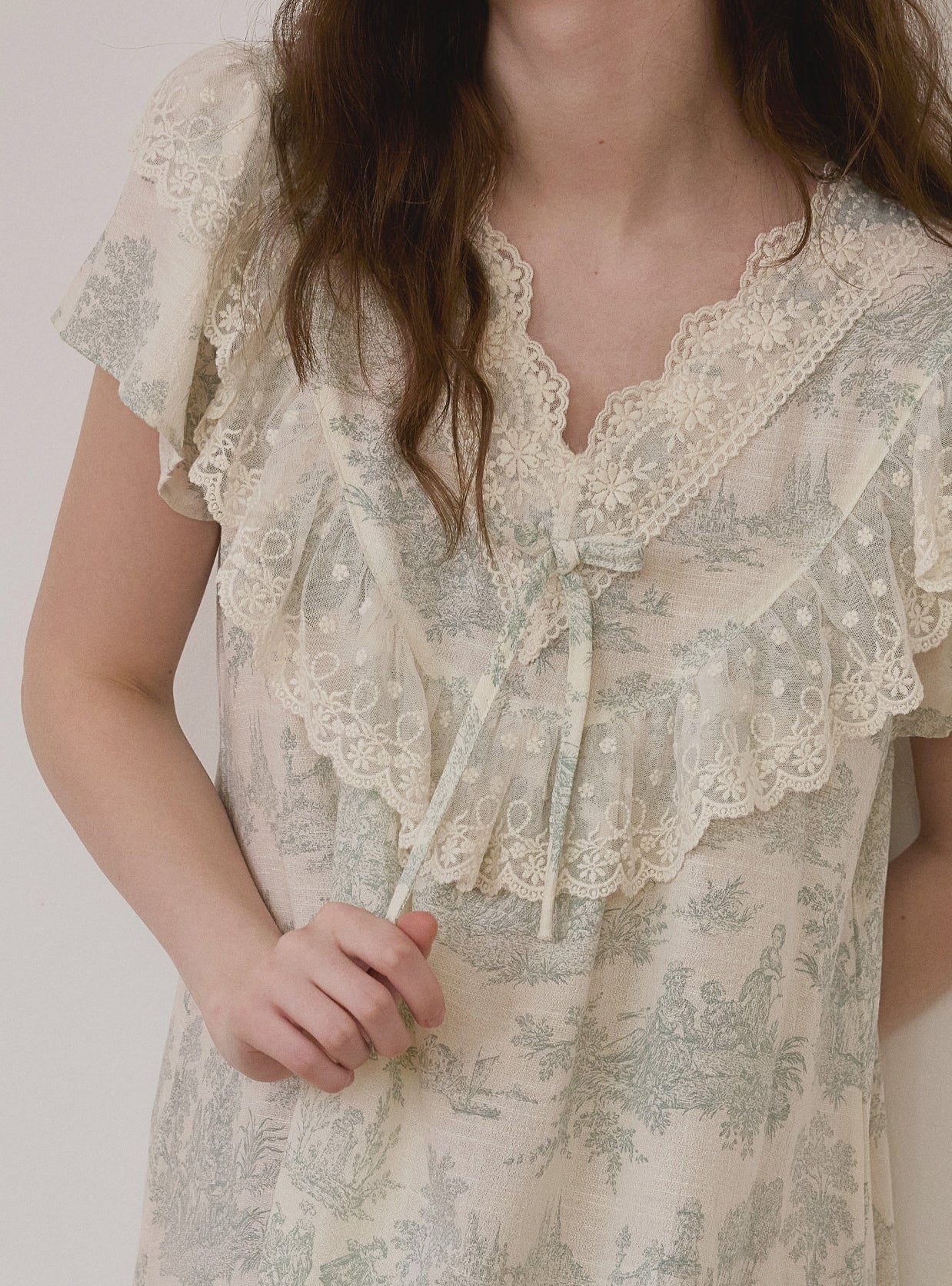 Elise Rayon - Cotton V - Neck Nightdress – 2 Colors - premium Korean sleepwear by LUNALUZ