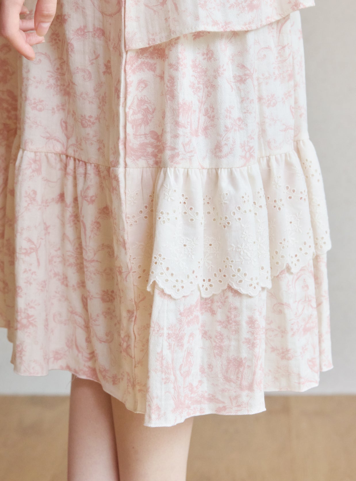 Elva Cotton Long - Sleeve Round - Neck Nightdress - premium Korean sleepwear by LUNALUZ