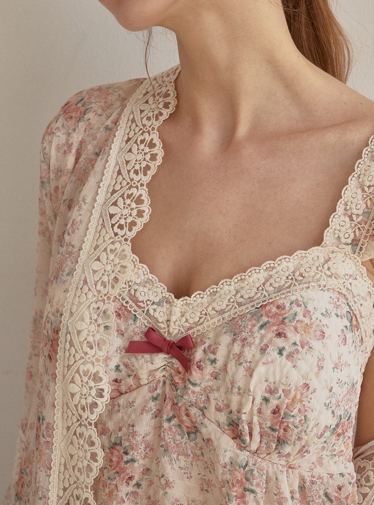 Etoile Slip & Robe Ensemble - premium Korean sleepwear by LUNALUZ