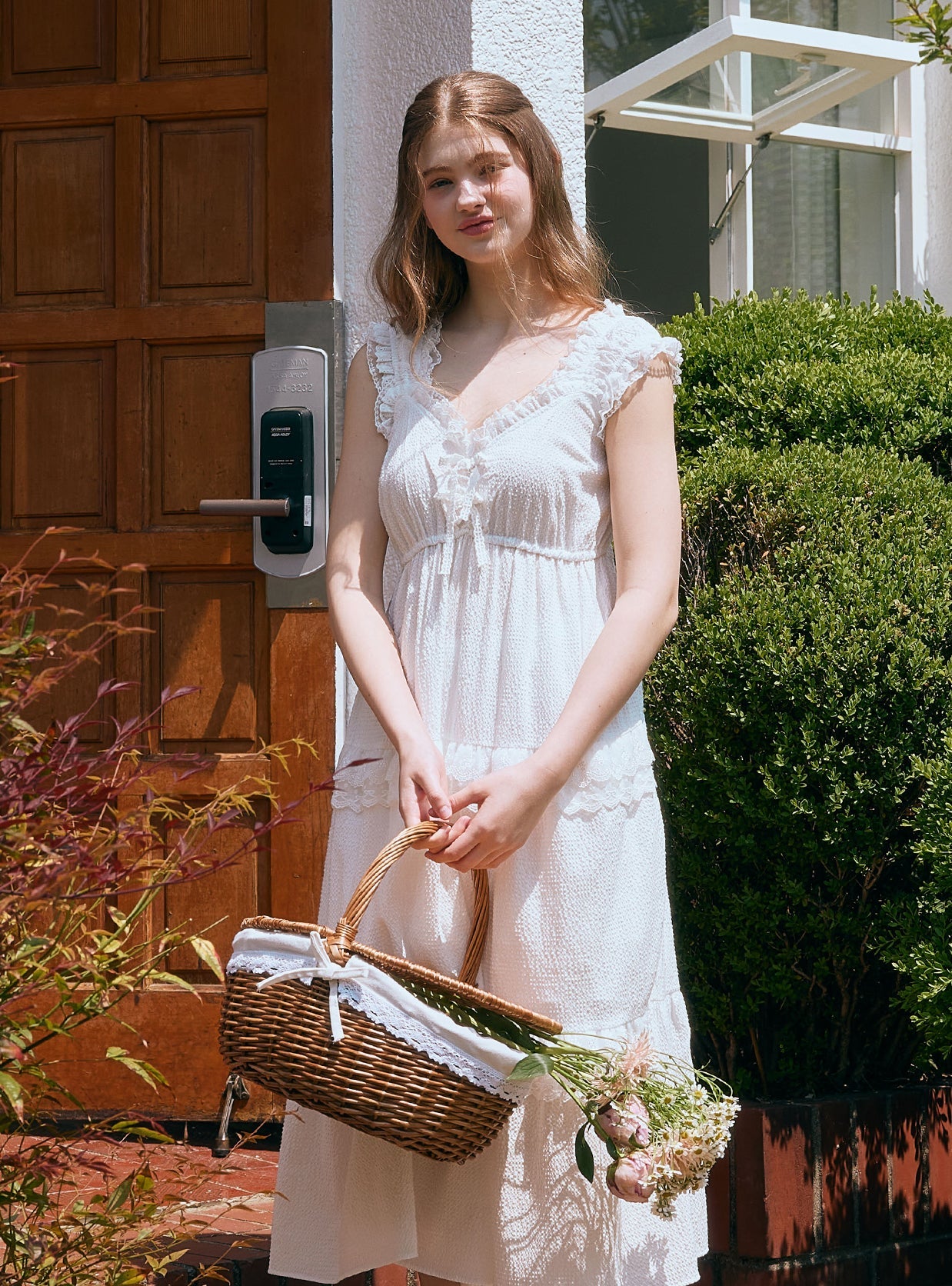 Eva Rayon Cotton Sleeveless Nightdress - premium Korean sleepwear by LUNALUZ