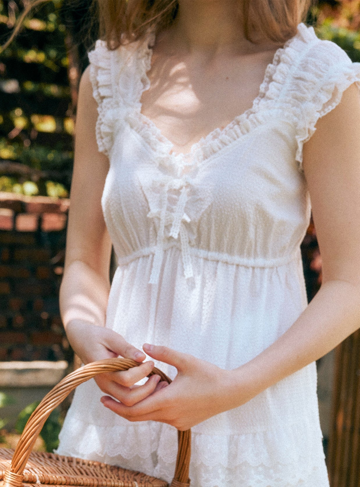 Eva Rayon Cotton Sleeveless Nightdress - premium Korean sleepwear by LUNALUZ