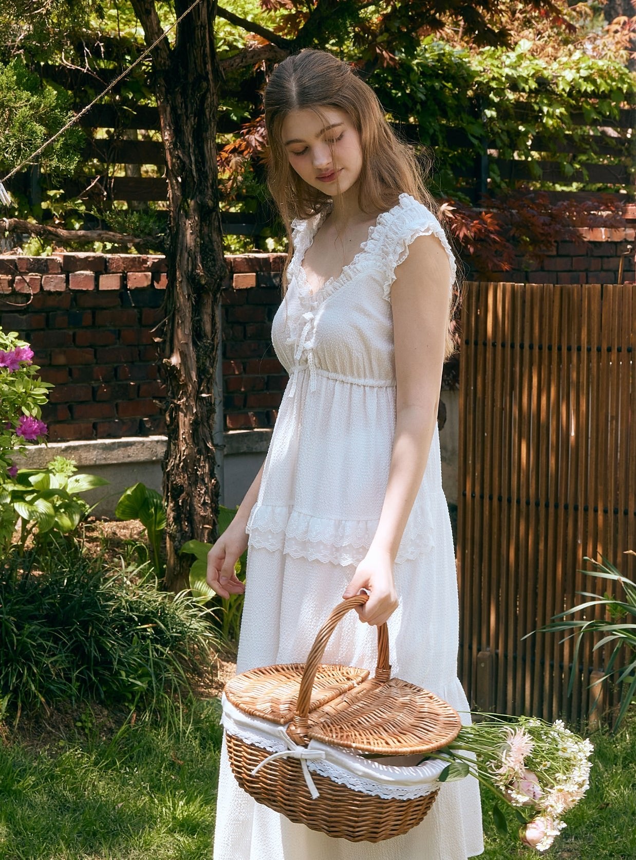 Eva Rayon Cotton Sleeveless Nightdress - premium Korean sleepwear by LUNALUZ