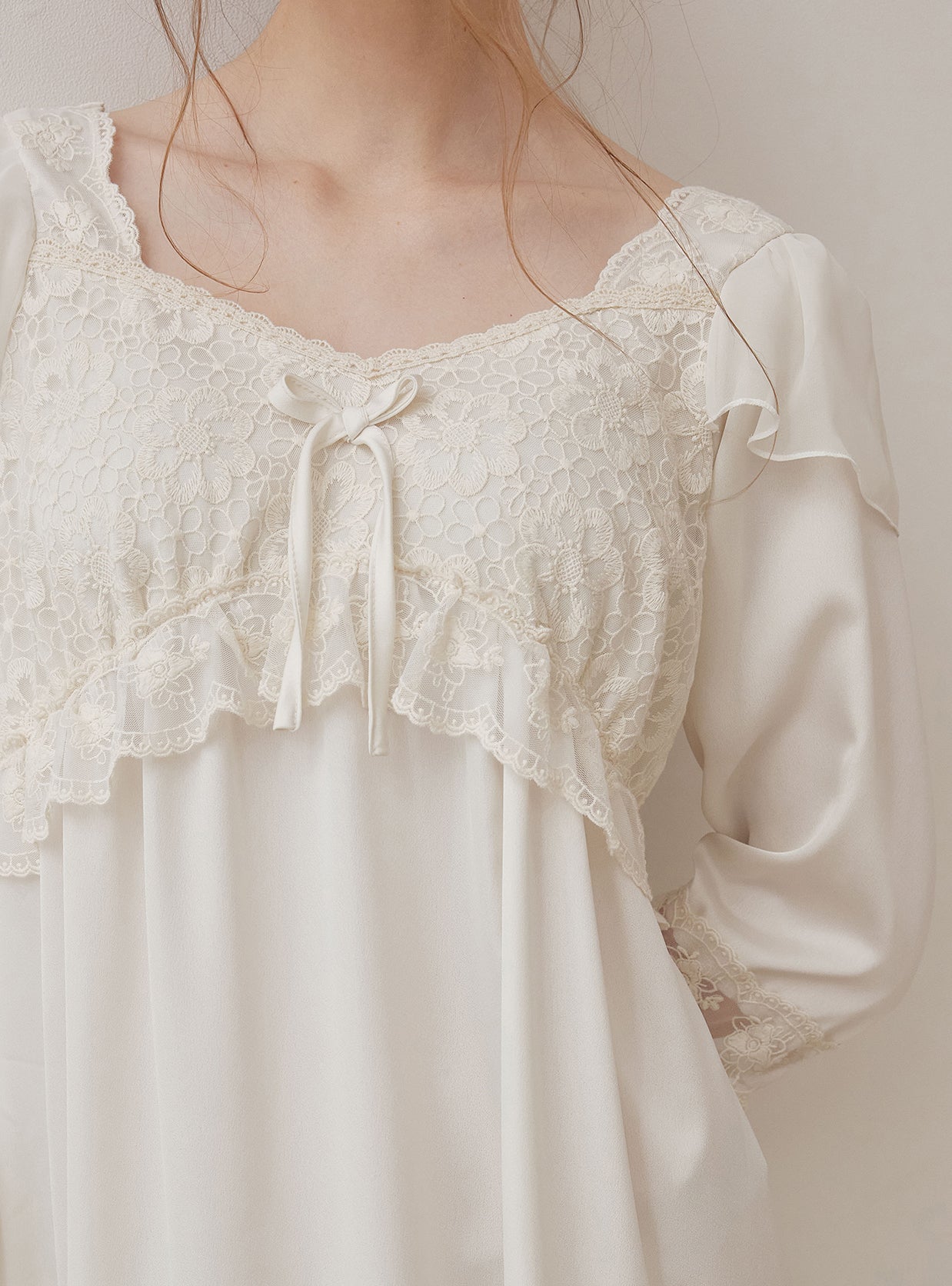 Louise Satin Dress – 2 Colors (Ivory, Violet) - premium Korean sleepwear by LUNALUZ