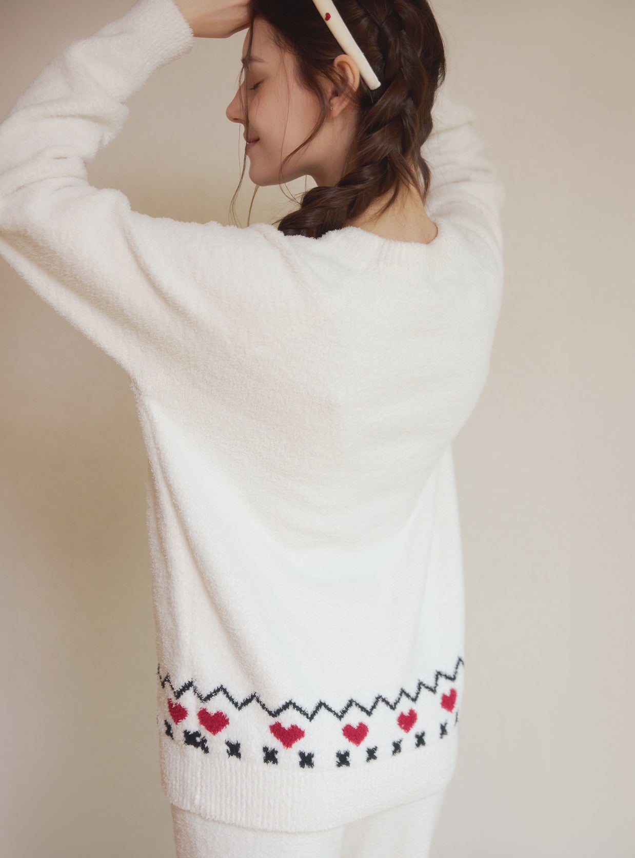 Luna Bear Knit Long - Sleeve Pajama Set - premium Korean sleepwear by LUNALUZ