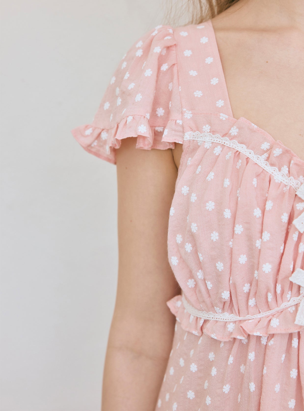 Margaret Rayon Cotton Short - Sleeve Nightdress (2 Colors) - premium Korean sleepwear by LUNALUZ