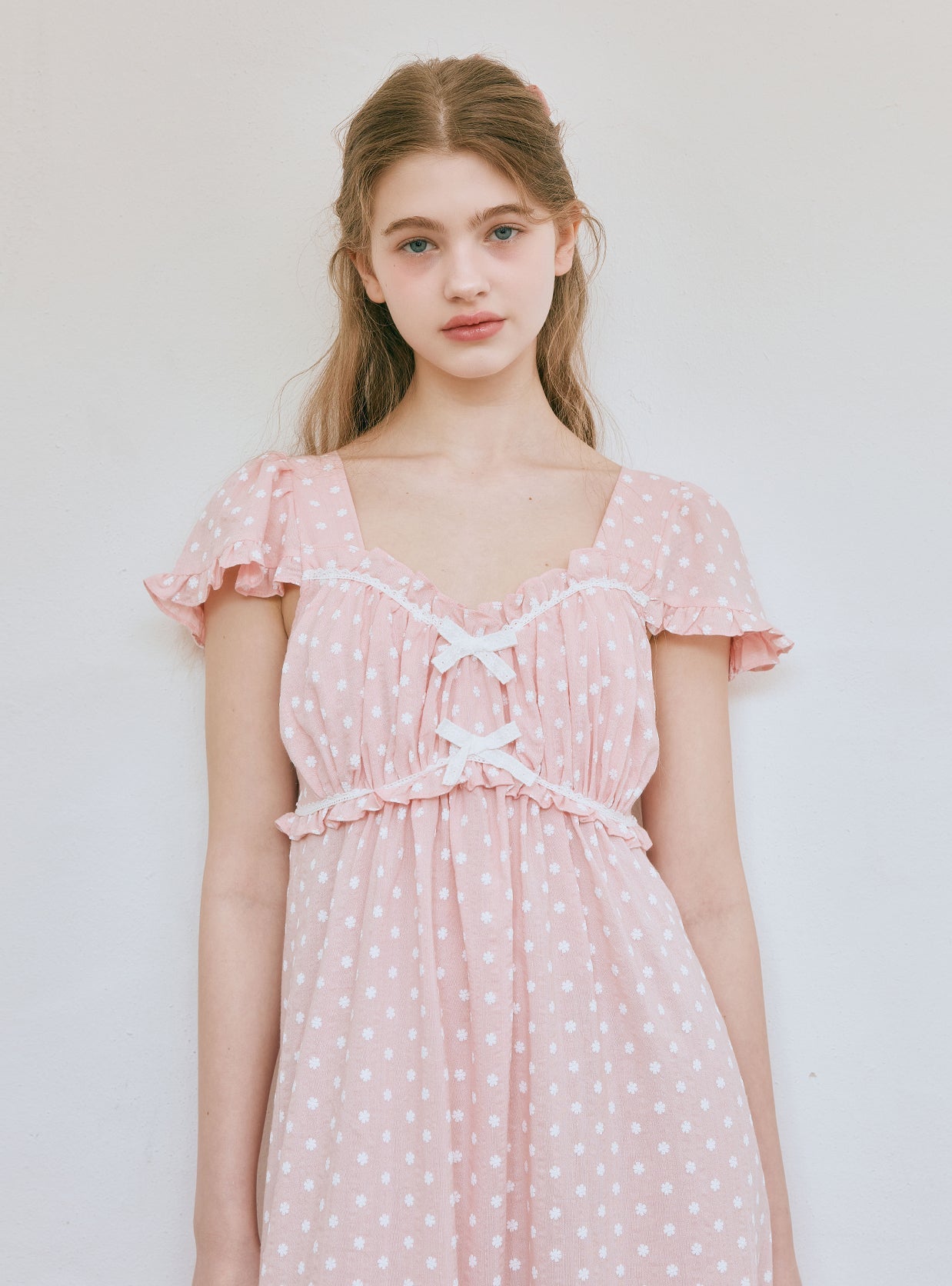 Margaret Rayon Cotton Short - Sleeve Nightdress (2 Colors) - premium Korean sleepwear by LUNALUZ