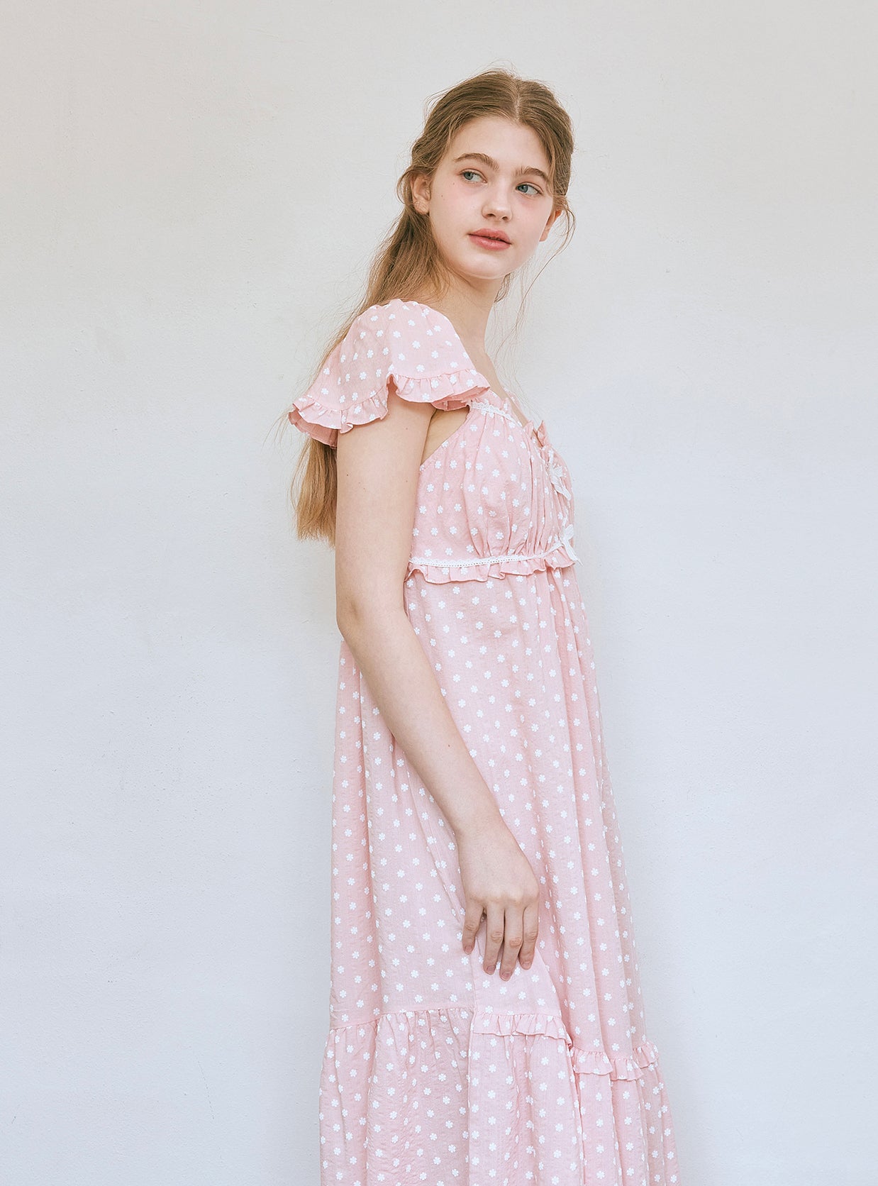 Margaret Rayon Cotton Short - Sleeve Nightdress (2 Colors) - premium Korean sleepwear by LUNALUZ