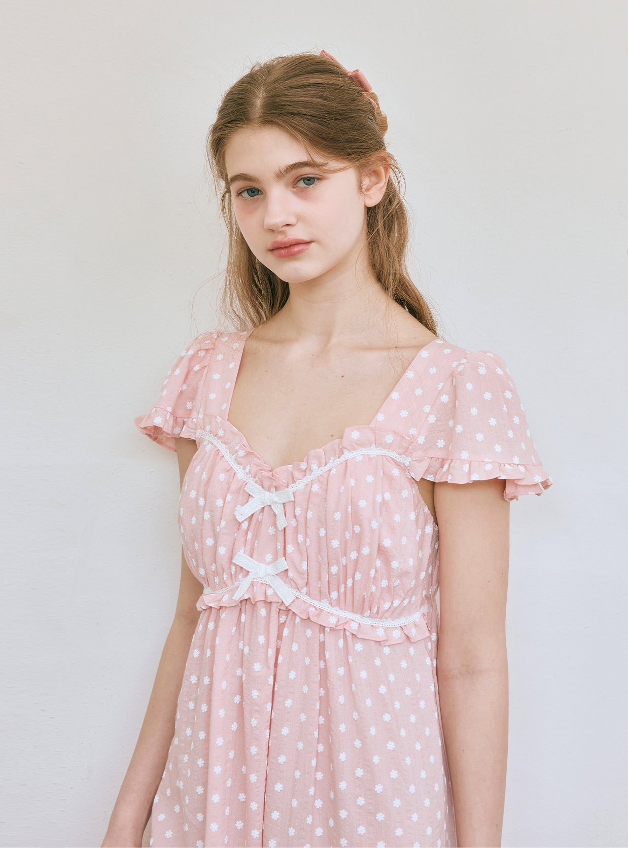 Margaret Rayon Cotton Short - Sleeve Nightdress (2 Colors) - premium Korean sleepwear by LUNALUZ