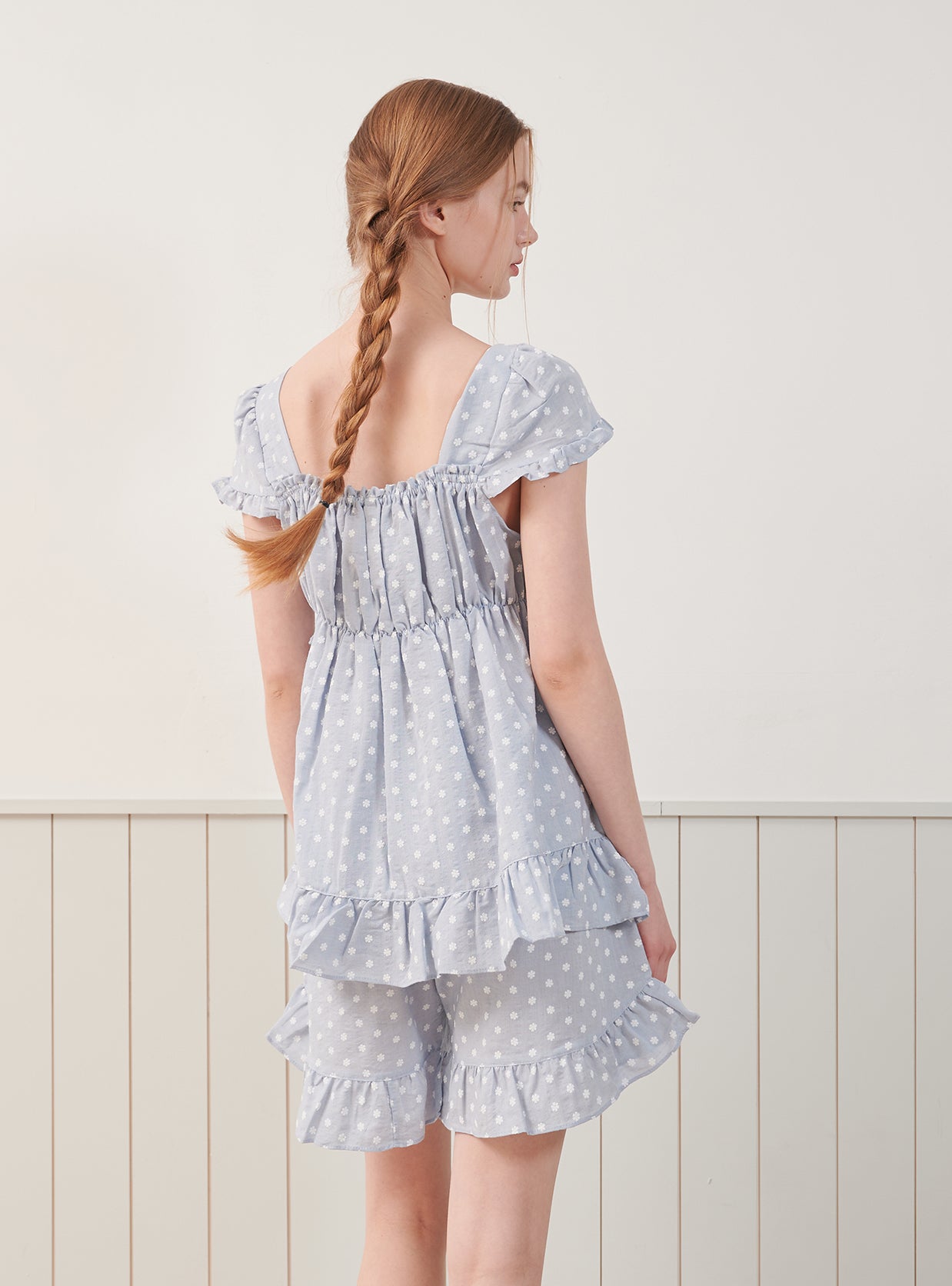 Margaret Rayon Cotton Short - Sleeve Pajama Set (2 Colors) - premium Korean sleepwear by LUNALUZ