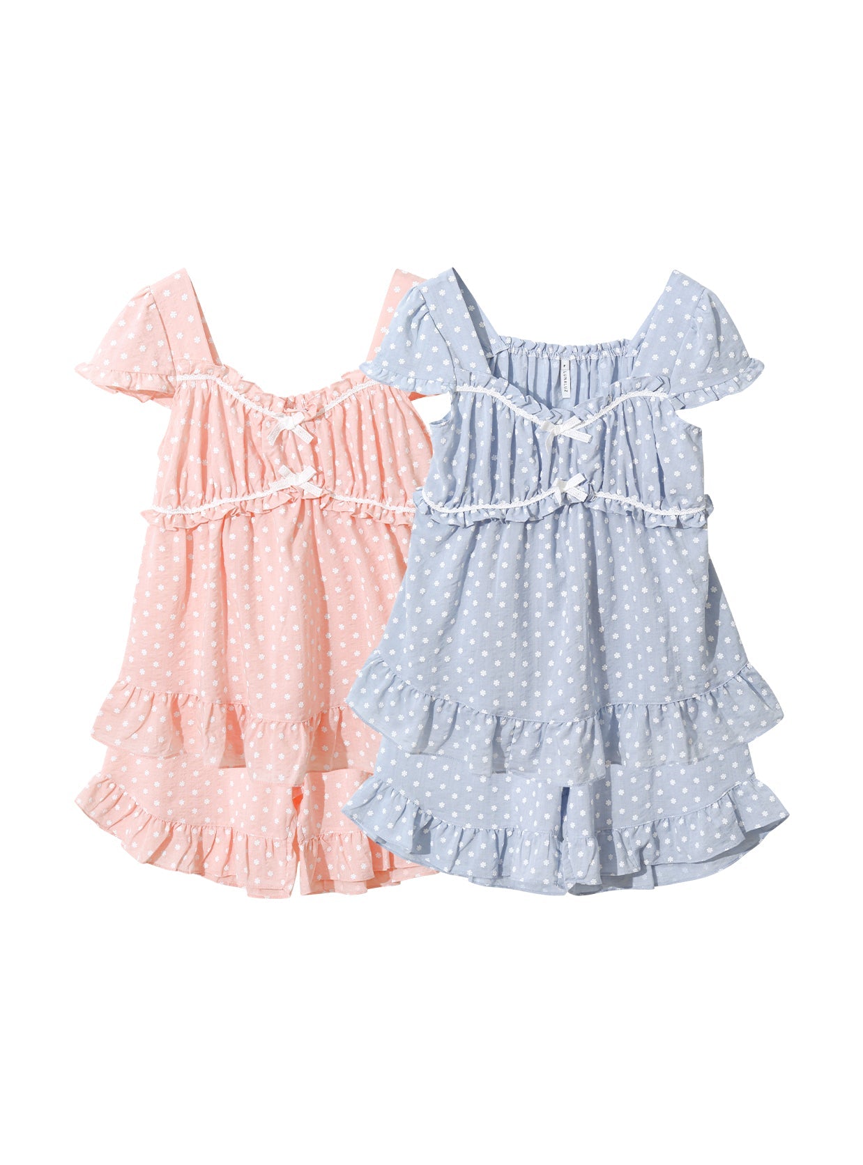 Margaret Rayon Cotton Short - Sleeve Pajama Set (2 Colors) - premium Korean sleepwear by LUNALUZ