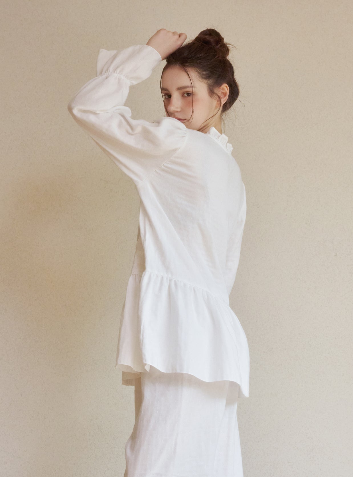 Netty Long - Sleeve Round - Neck Pajama Set - premium Korean sleepwear by LUNALUZ