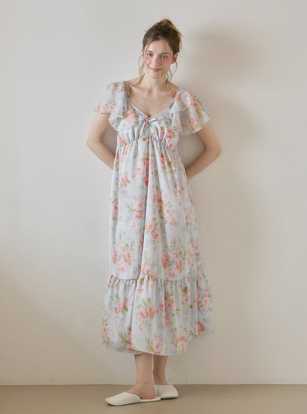 Psyche Satin Sleeveless Built - in Bra Cup Dress (Sleepwear) - premium Korean sleepwear by LUNALUZ