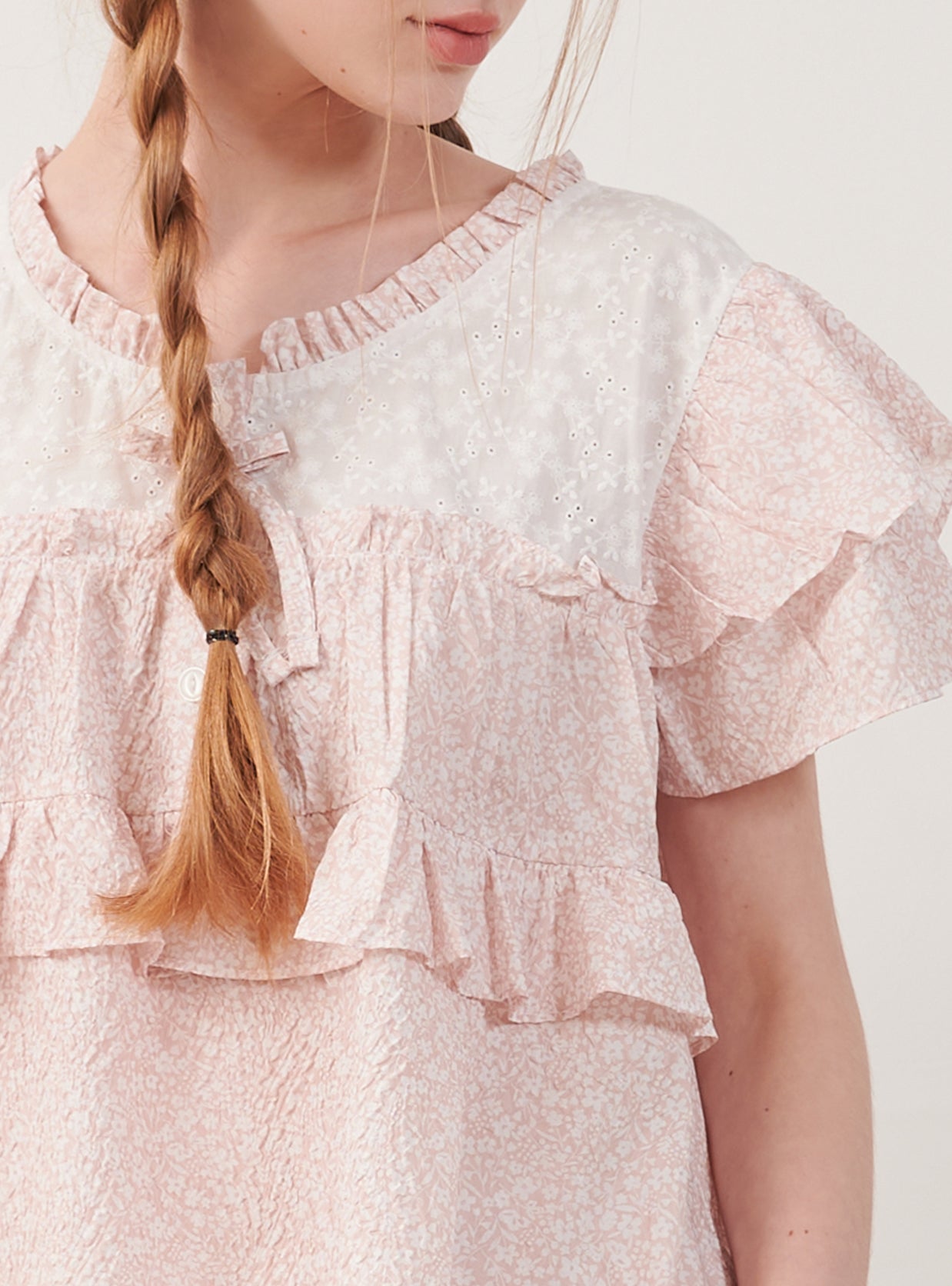 Saffron Round - Neck Short - Sleeve Pajama Set - premium Korean sleepwear by LUNALUZ