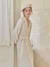 Thea Sand - Washed Shirt Robe Dress - premium Korean sleepwear by LUNALUZ