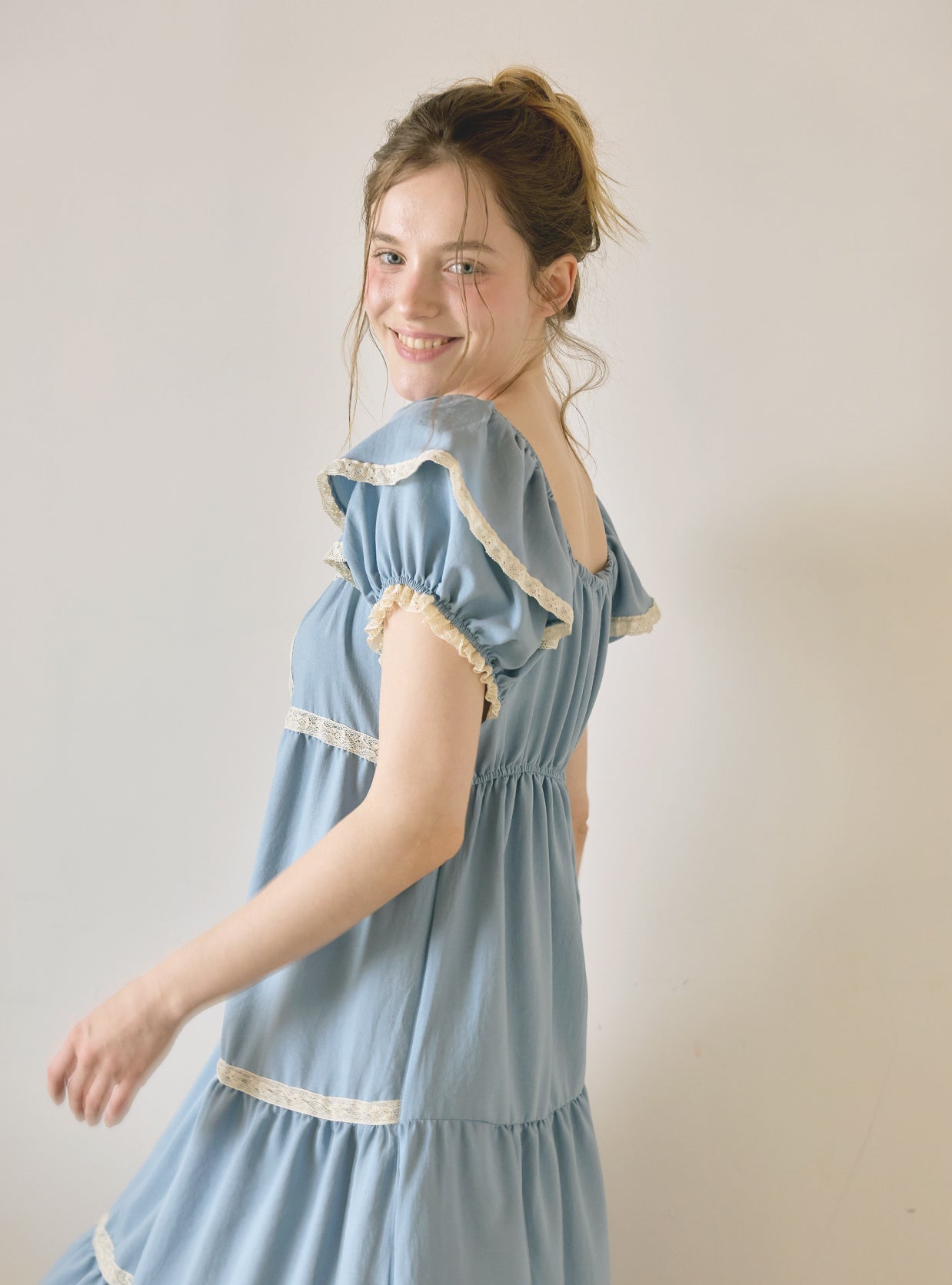 Veronia Sandwashed Square Dress Sleepwear - premium Korean sleepwear by LUNALUZ