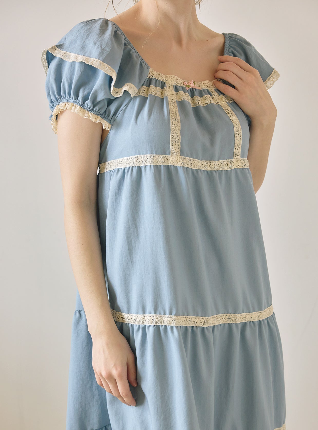 Veronia Sandwashed Square Dress Sleepwear - premium Korean sleepwear by LUNALUZ