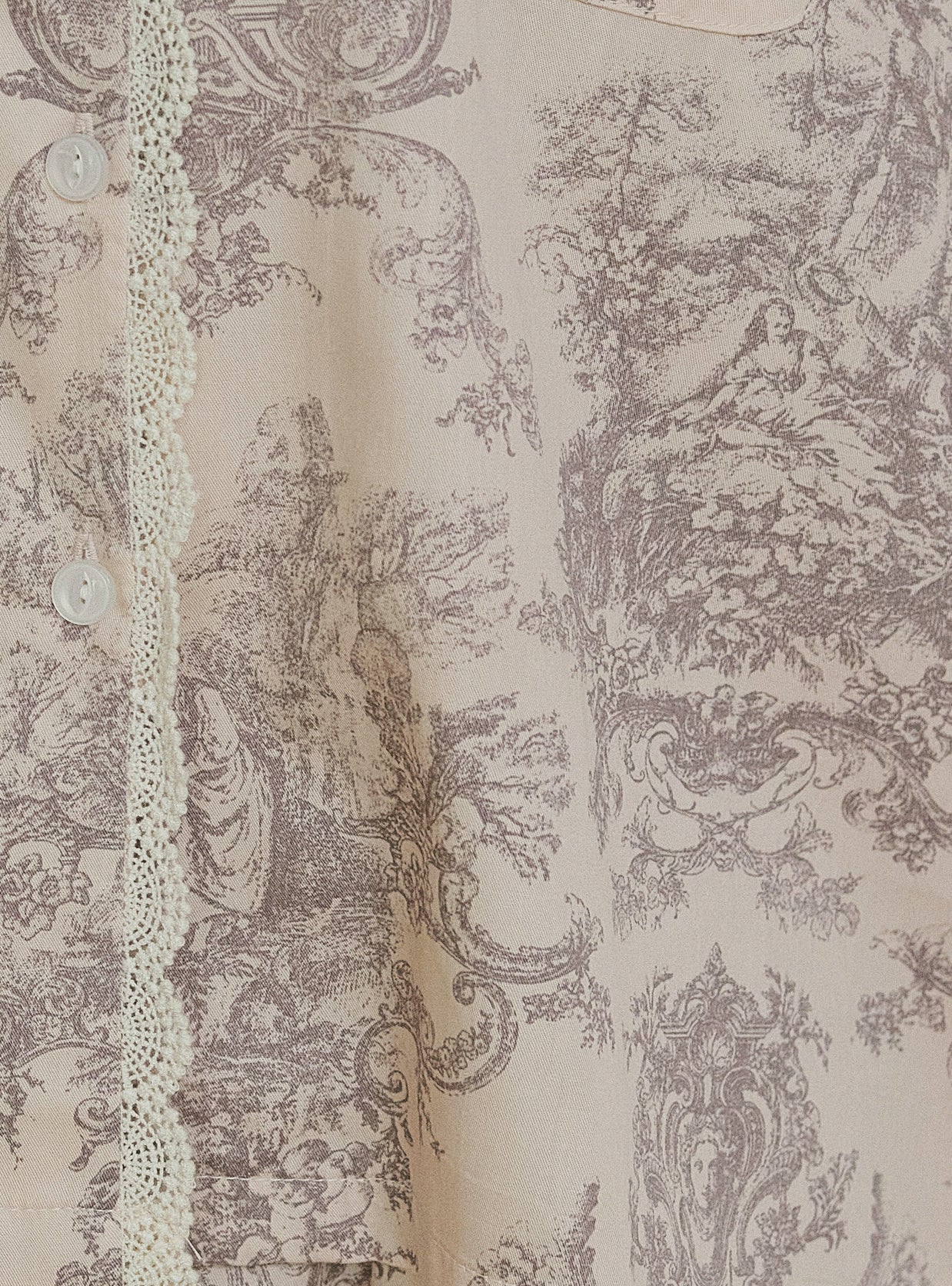 Versailles Modal Cotton Lace - Collar Pajama Set - premium Korean sleepwear by LUNALUZ