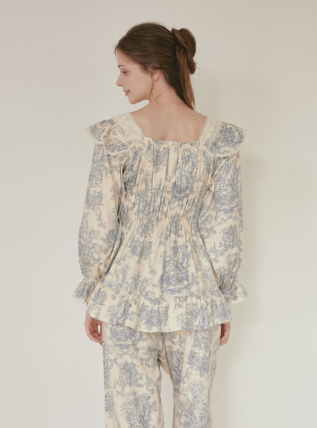 Versailles Modal Cotton Two - Piece Pajama Set – 2 Colors - premium Korean sleepwear by LUNALUZ