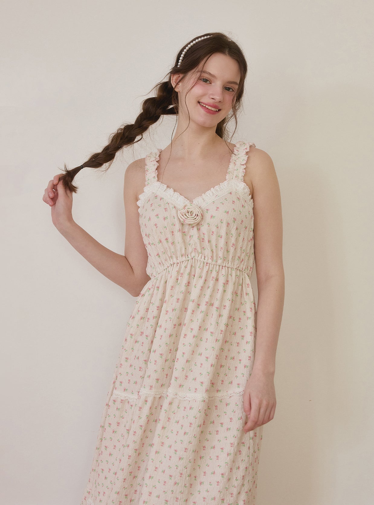 Violet Rose Nightdress & Cardigan Homewear Set - premium Korean sleepwear by LUNALUZ